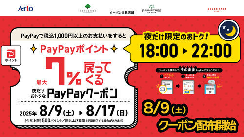 セブンパーク天美で｢夜だけ限定｣7%戻ってくるお得なクーポン