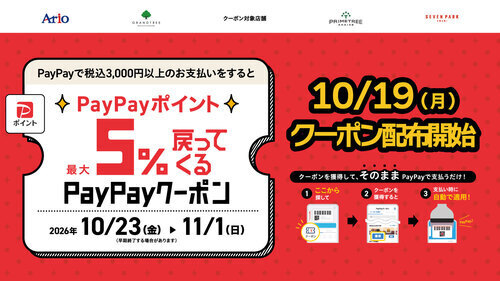 セブンパーク天美で5%戻ってくるお得なクーポン