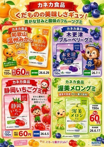 カネカ食品グミ４種