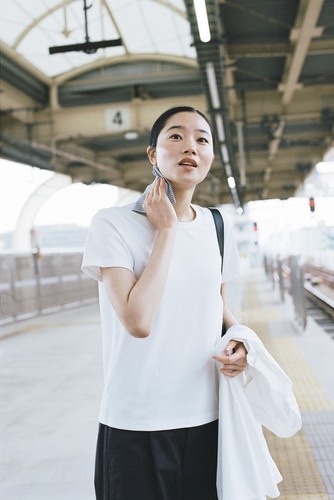 ひんやり、涼しい。婦人・涼感汗じみしにくいクルーネック半袖Tシャツ